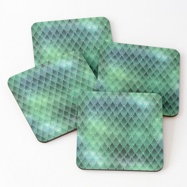 Item preview, Blue Green Ombre Dragonscale Dragon Pattern designed and sold by digitalvintage.