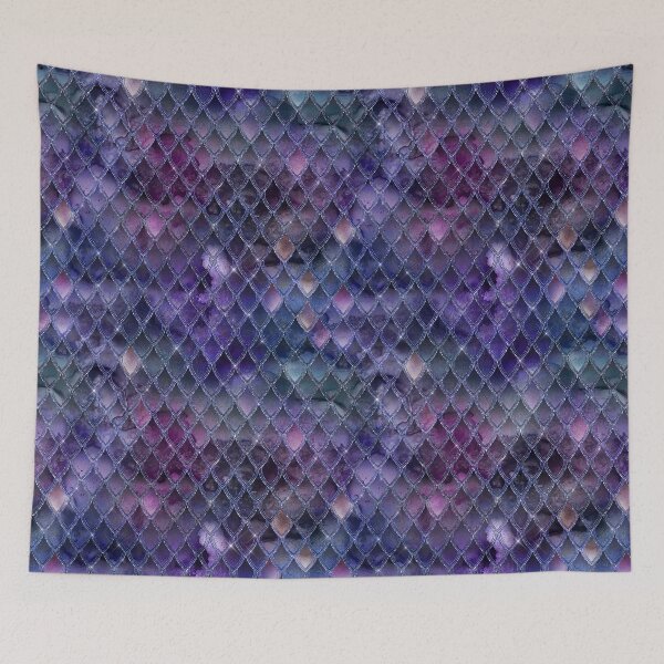 Item preview, Purple Blue Pink Dragonscale Dragon Pattern designed and sold by digitalvintage.