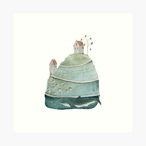 Aperçu de l'œuvre Copie de Sea House # 1 créée et vendue par Katherine Quinn Illustration.