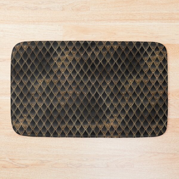 Item preview, Black and Gold Dragonscale Dragon Pattern designed and sold by digitalvintage.