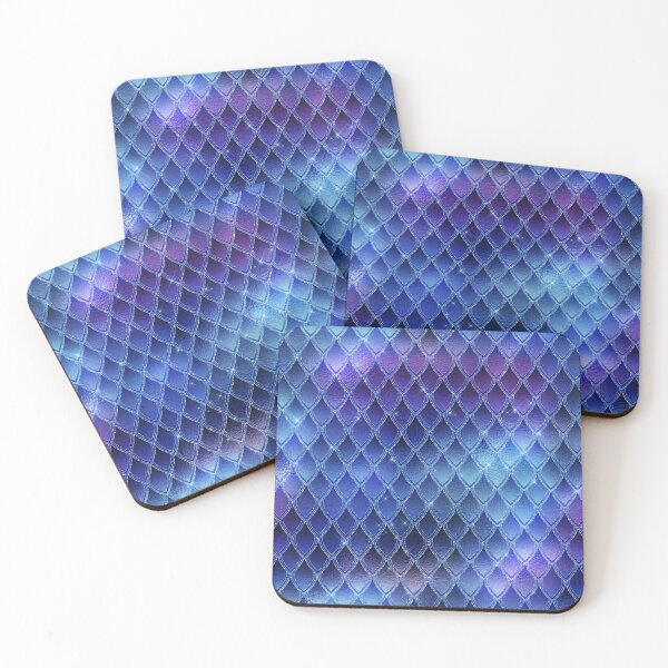 Item preview, Blue and Purple Dragonscale Dragon Pattern designed and sold by digitalvintage.