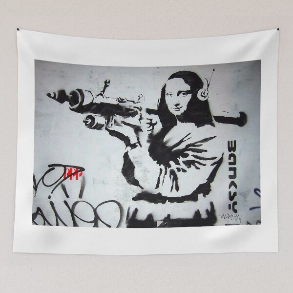 Item preview, Banksy Mona Lisa with Rocket Launcher Graffiti designed and sold by Stephen Chambers / The Pop Art Factory.