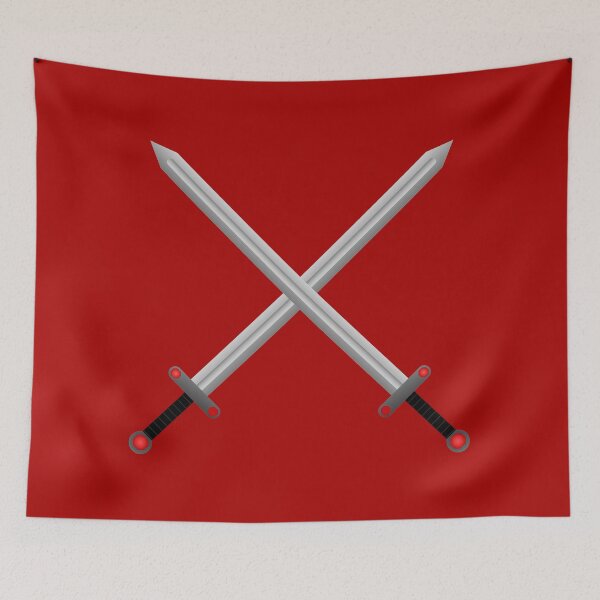 Item preview, Red Crossed Swords designed and sold by BitterbluePine.