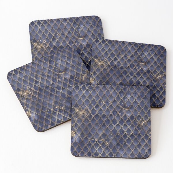 Item preview, Blue and Gray Dragonscale Dragon Pattern designed and sold by digitalvintage.