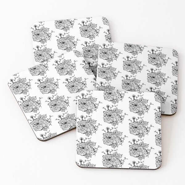 Item preview, floral line art designed and sold by Nicole Dinan.
