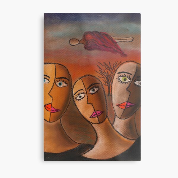 Three Sisters Dream | Pastel on Paper | Anything Box Peace Era Study for a Single Metal Print