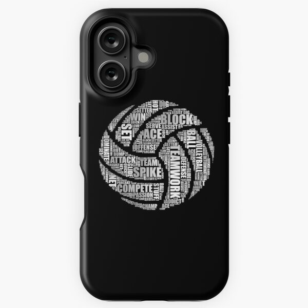 Vista previa del artículo con la obra «Nube de palabras de voleibol», diseñado y vendido por groovezero.