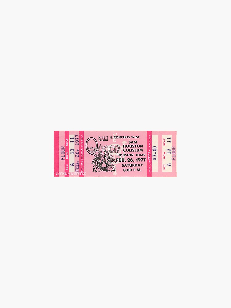 boleto de concierto vintage queen de sabrichamides