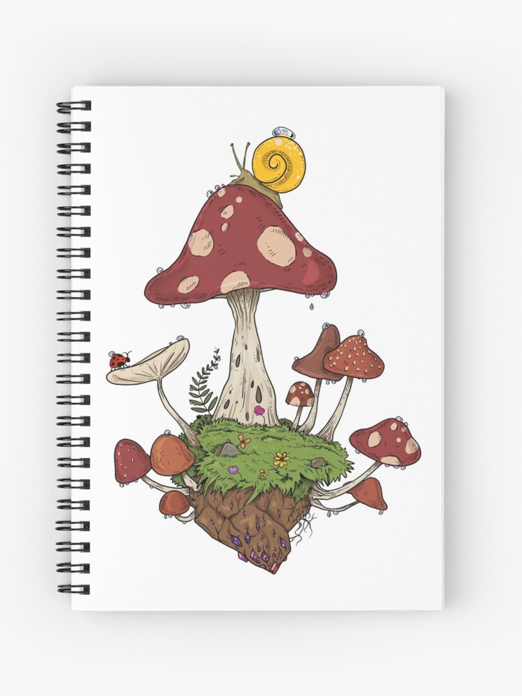 Cuaderno de espiral «Tierra de hongos» de Bumblebell | Redbubble