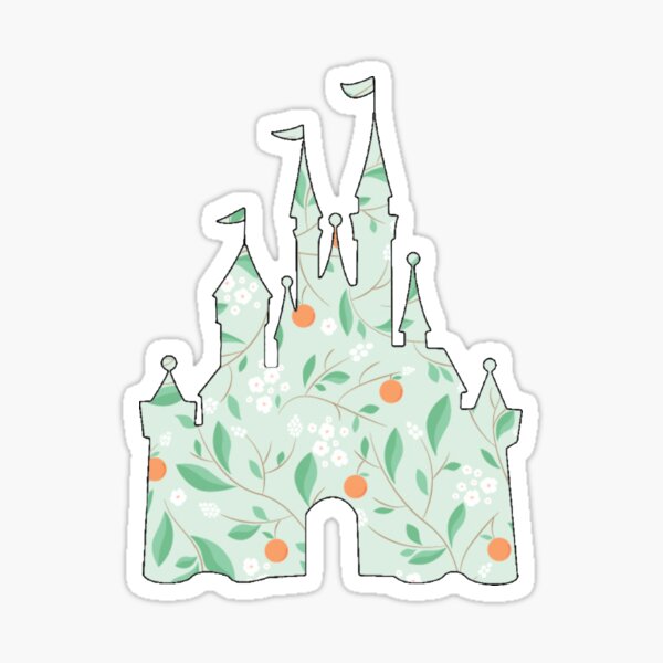 Orange Blossoms Castle Sticker