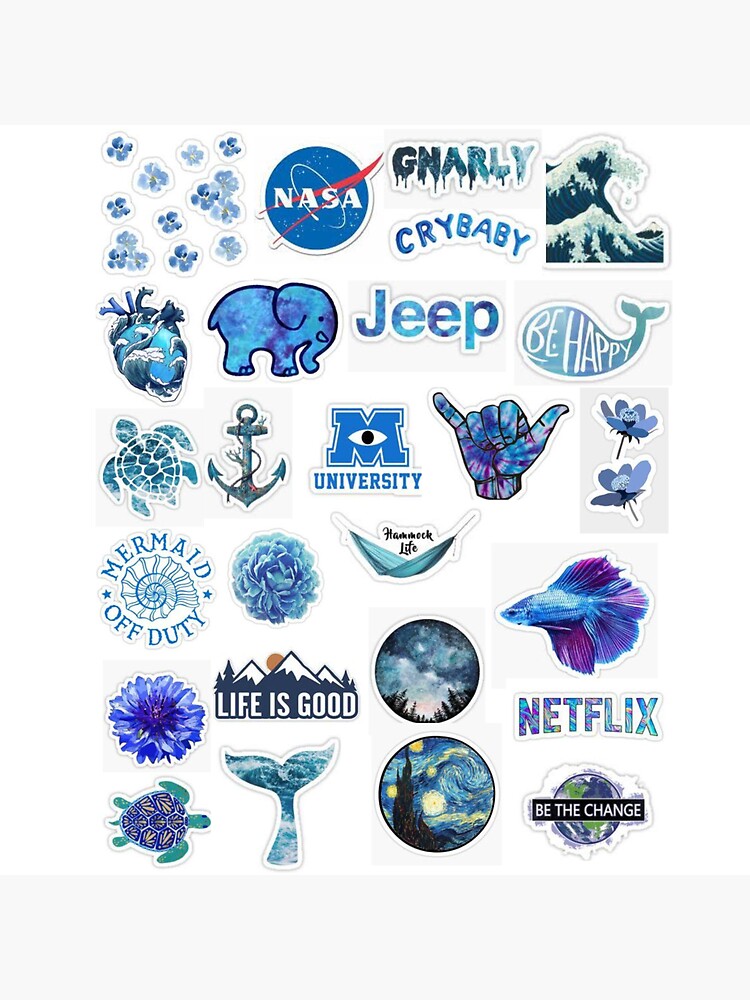  dark blue stickers  Sticker  by Lauren53103 Redbubble