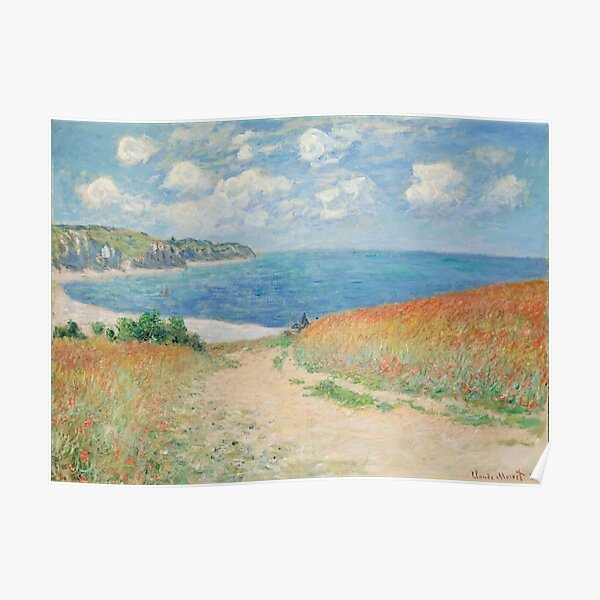Claude Monet Path through the Wheat Fields at Pourville 1882 Poster