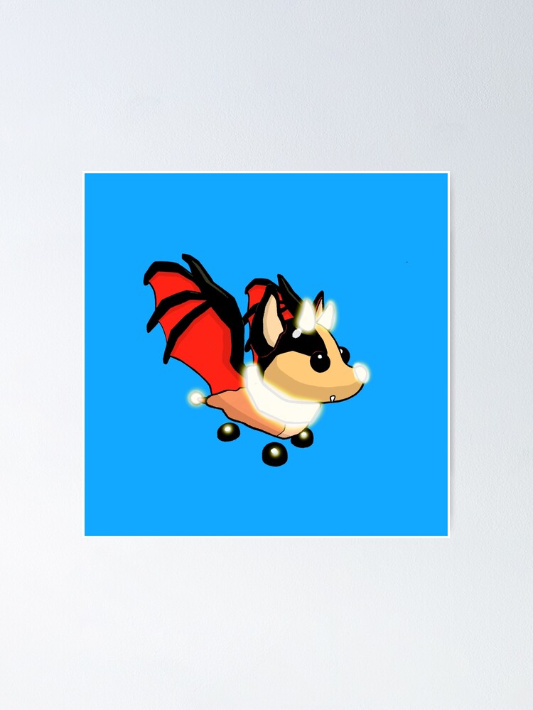 Adopt Me Bat Dragon Poster By Pickledjo Redbubble - roblox bat dragon adopt me picture