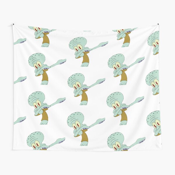 Squidward Dabbing Tapestries Redbubble