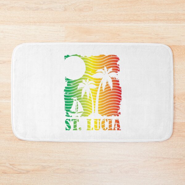 Item preview, St Lucia Island Scene - Ites Gold and Green designed and sold by IdentiTee Studios.
