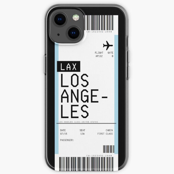 Los Angeles Boarding Pass iPhone Soft Case