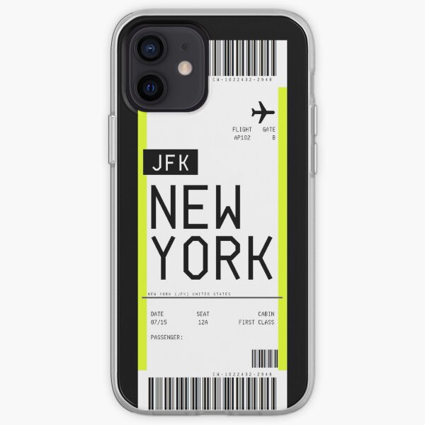 Pase de embarque de Nueva York Funda blanda para iPhone