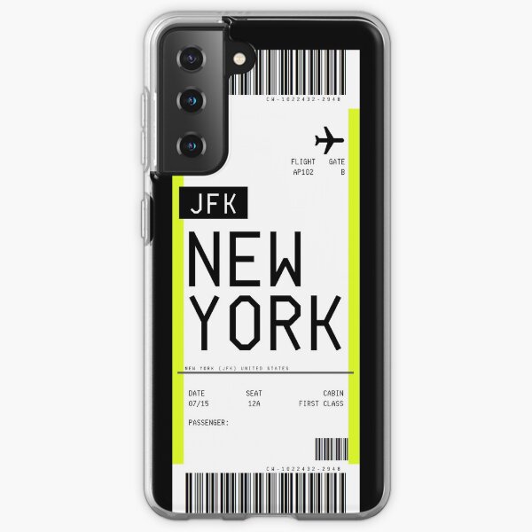 Pase de embarque de Nueva York Funda blanda para Samsung Galaxy