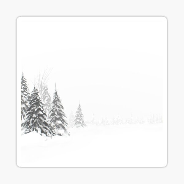 Beautiful snowy winter landscape Sticker