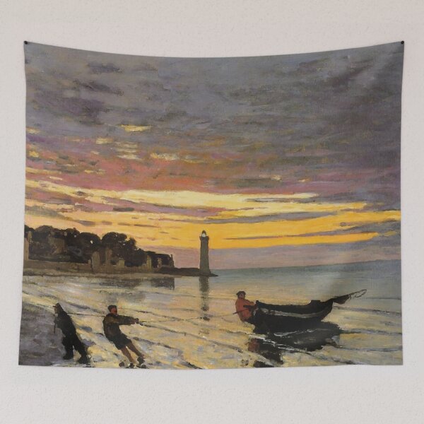 Item preview, Claude Monet | Hauling a Boat Ashore, Honfleur designed and sold by badguyduh.