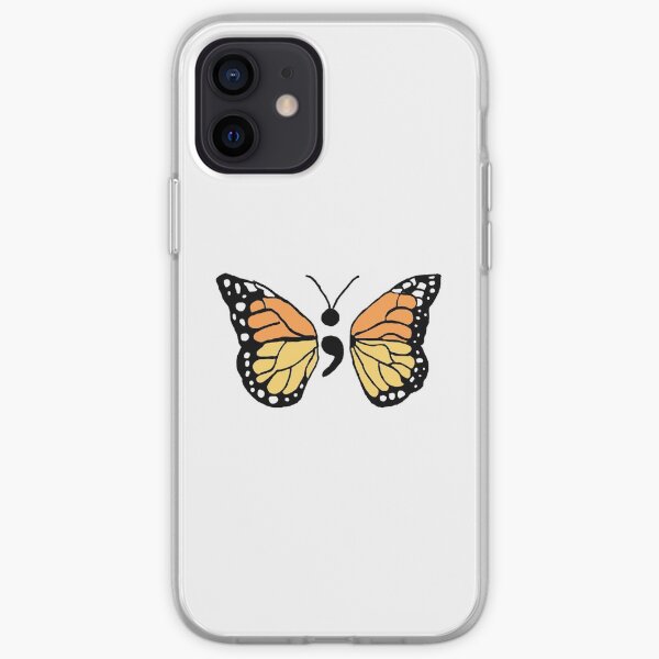 Semicolon Monarch Butterfly iPhone Soft Case