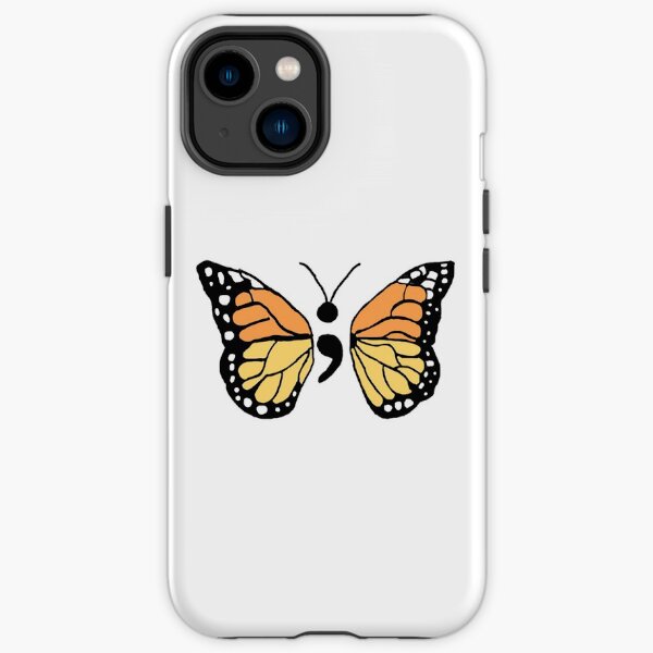 Semicolon Monarch Butterfly iPhone Tough Case