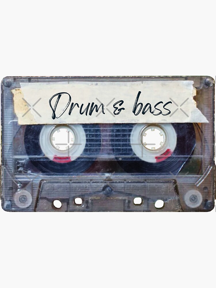 "Best of Drum and Bass Music Songs Style Cassette Old School" Sticker