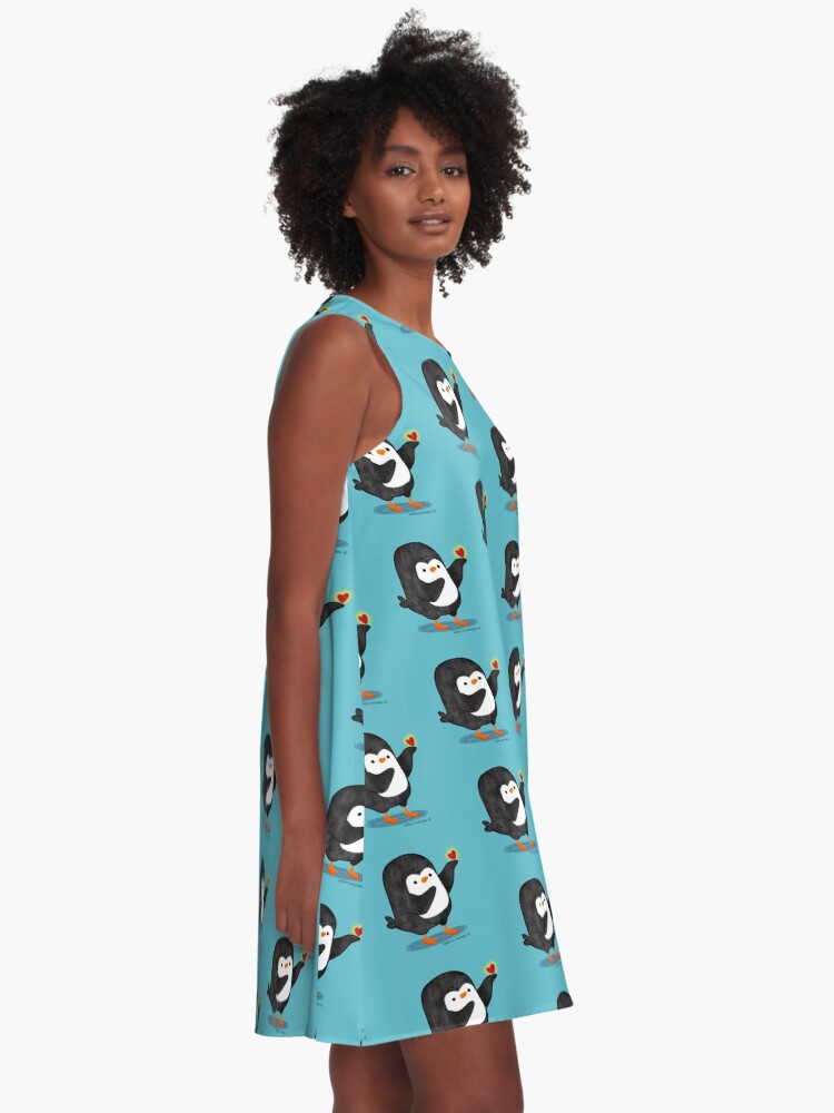Alternate view of Spreading Love Penguin A-Line Dress
