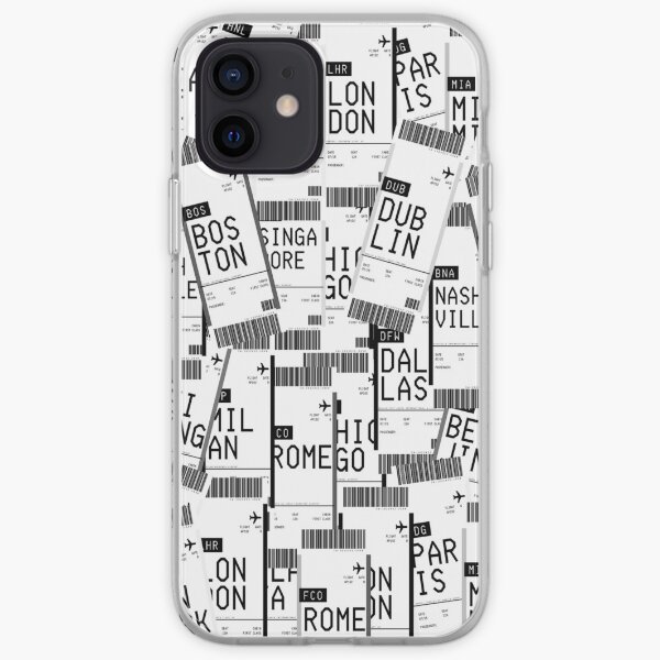 Collage de tarjetas de embarque Funda blanda para iPhone