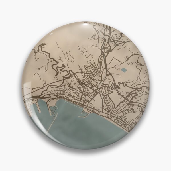 Item preview, Salerno Sepia Map designed and sold by CPTVDesign.
