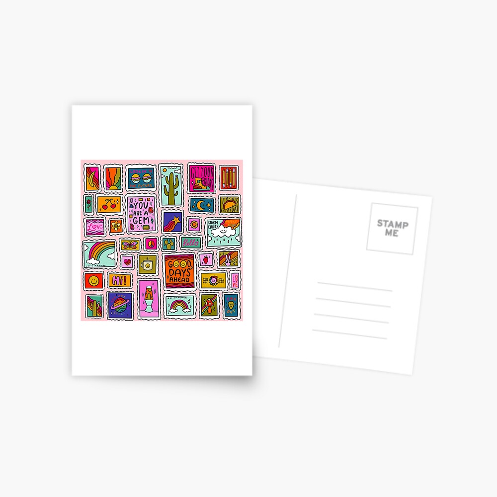 Stamp Print Postcard