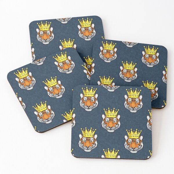 Item preview, Tiger With Crown - Navy designed and sold by littlearrow.