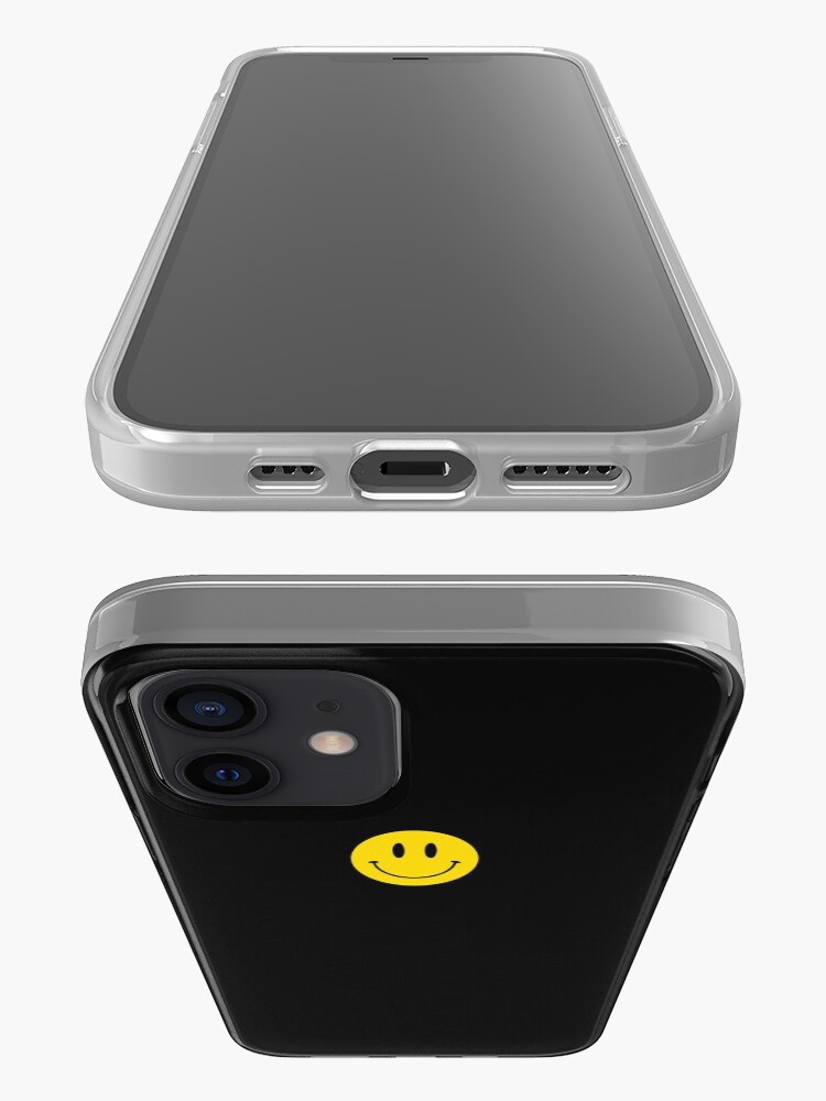 Alternate view of Small | Happy Face | Black | Smiley | iPhone Case & Cover