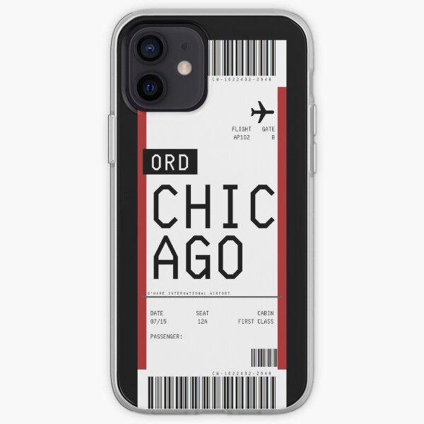 Pase de embarque de Chicago Funda blanda para iPhone