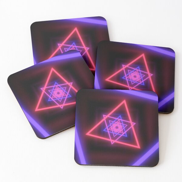 Item preview, Fly through Ultraviolet Glowing Neon Triangle Black Light Tunnel designed and sold by IncrediVFX.