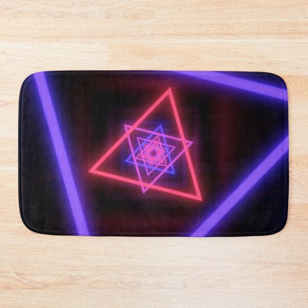 Item preview, Fly through Ultraviolet Glowing Neon Triangle Black Light Tunnel designed and sold by IncrediVFX.