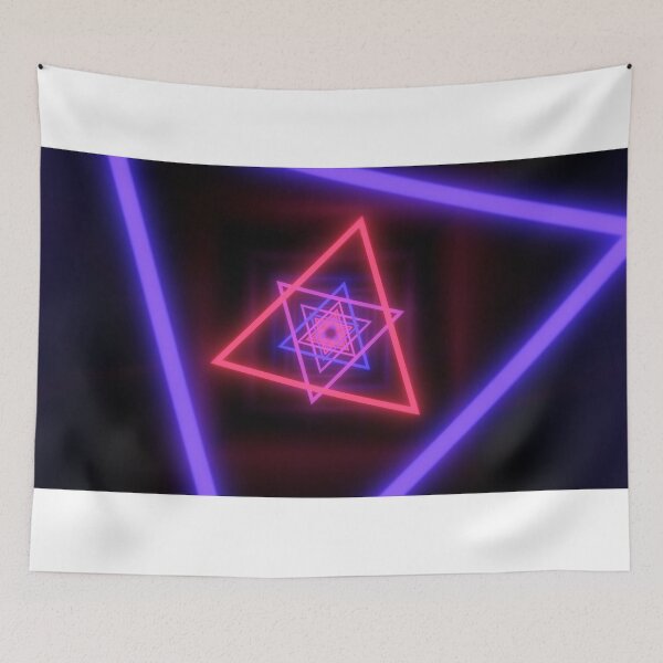 Item preview, Fly through Ultraviolet Glowing Neon Triangle Black Light Tunnel designed and sold by IncrediVFX.