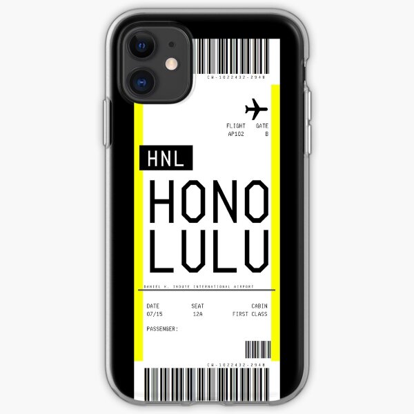 Honolulu Boarding Pass iPhone Soft Case