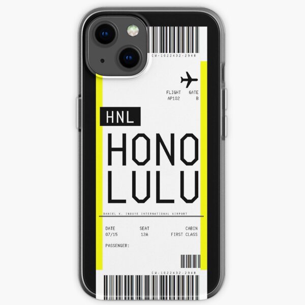 Honolulu Boarding Pass iPhone Soft Case