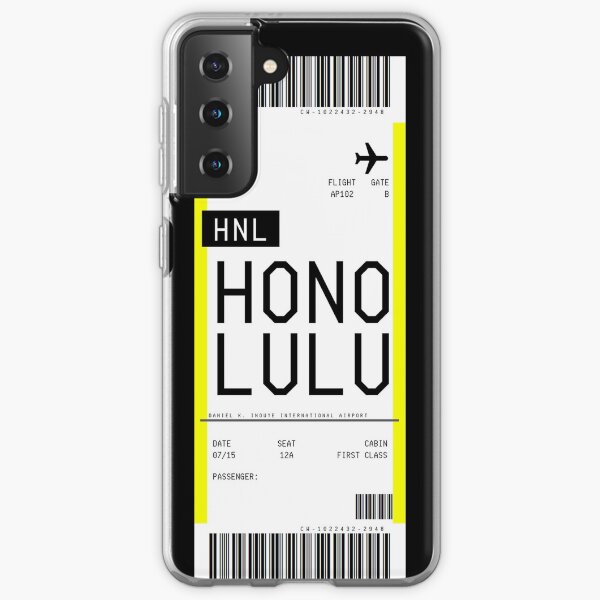 Honolulu Boarding Pass Samsung Galaxy Soft Case