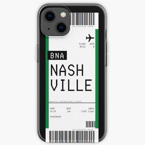 Nashville Bordkarte iPhone Flexible Hülle