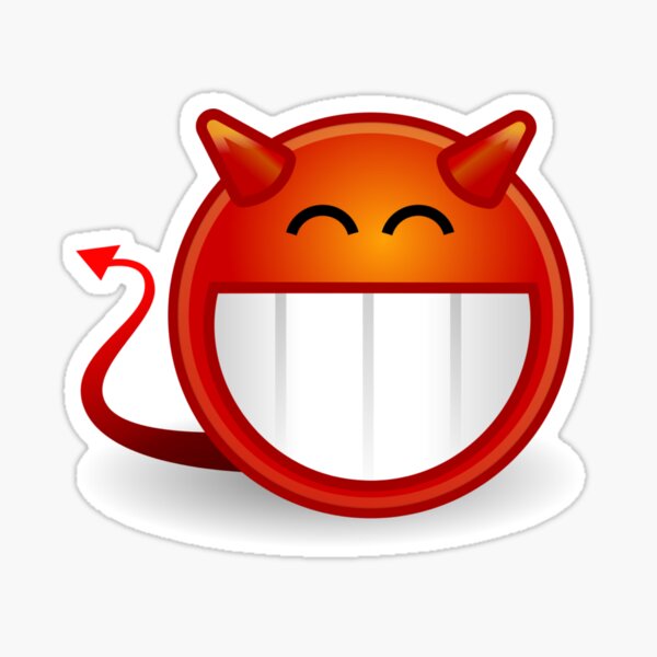 Stickers Sur Le Theme Devil Emoticon Redbubble