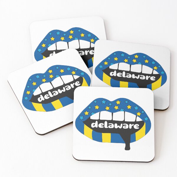 Delaware Lips Coasters (Set of 4)