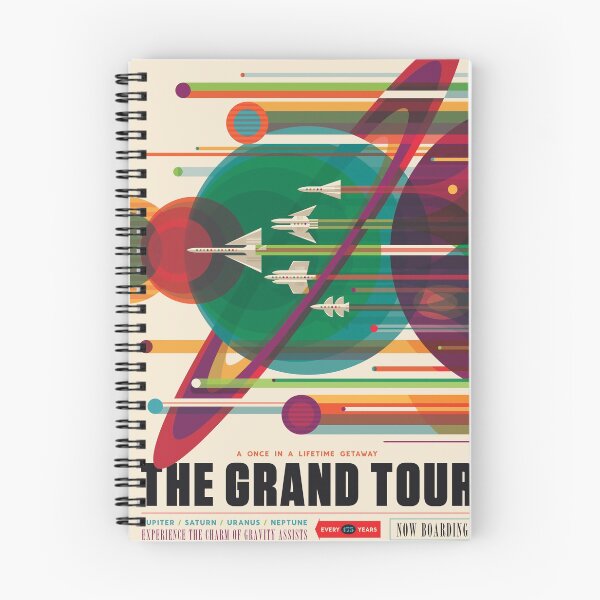 Artikelvorschau, NASA JPL Das Grand Tour Reiseplakat entworfen und verkauft von Stephen Chambers / The Pop Art Factory.