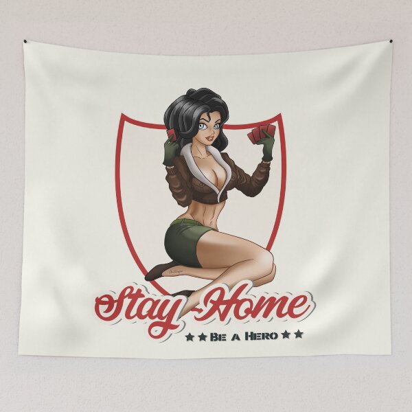 Item preview, Pin up pilot girl designed and sold by Sucursal Garabatos.