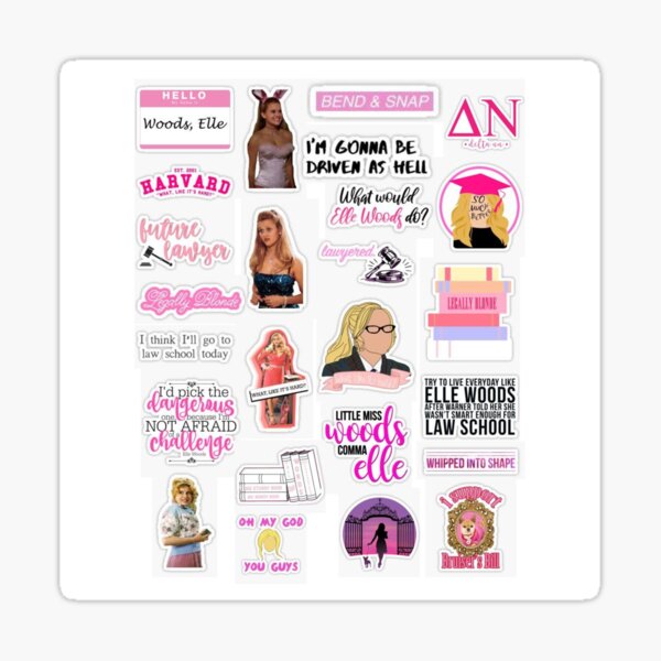Legally Blonde Sticker Pack Sticker