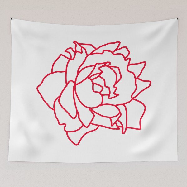 Item preview, Rose Flower Outline designed and sold by Katelyn Wollschlager.