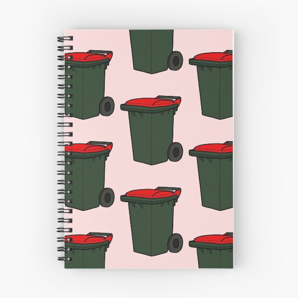 Item preview, Landfill Wheelie Bin- Red Lid Illustration  designed and sold by Ayarat Burke.