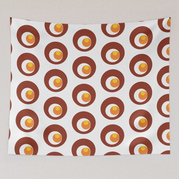 Item preview, Optical circles - retro pop ilustration - yellow orange brown  designed and sold by soulbrew.