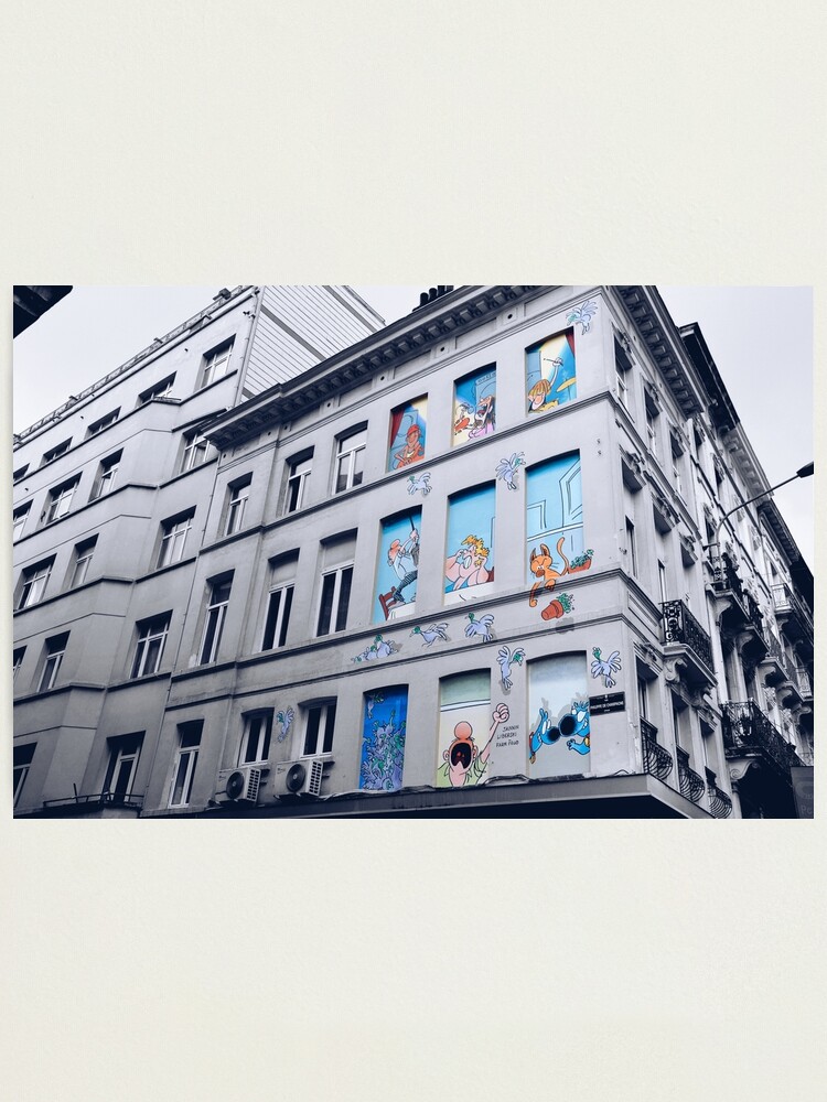 Alternate view of Rue Philippe de Champagne, Bruxelles, Belgium. Photographic Print